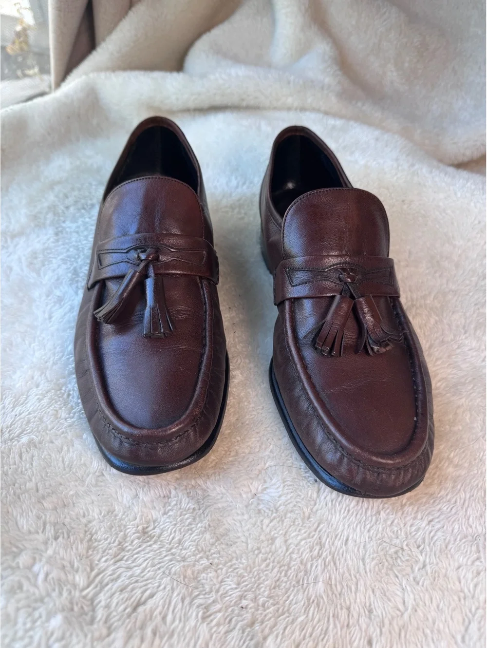 Vintage Florsheim Brown Leather Tassel Loafers – Men’s Size 8D